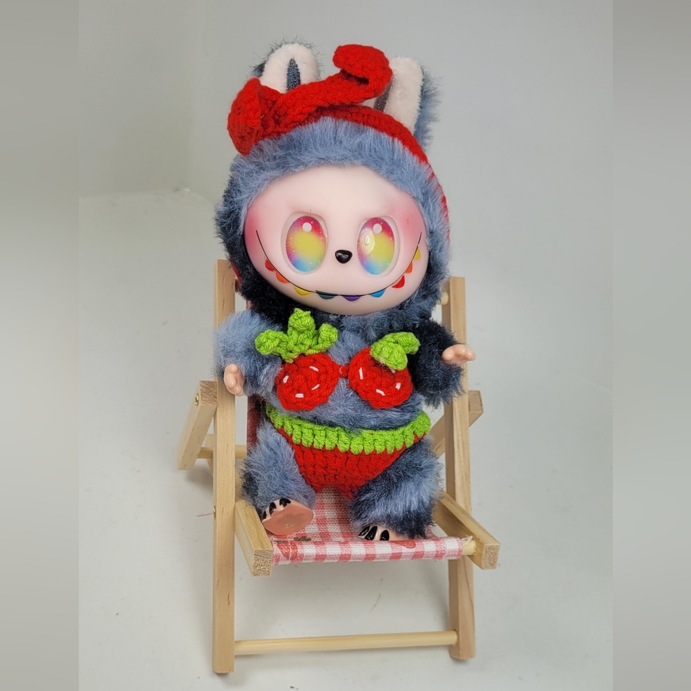Lounge Strawberry Chair and 3 Pc Bathingsuit Bikini No Doll Included